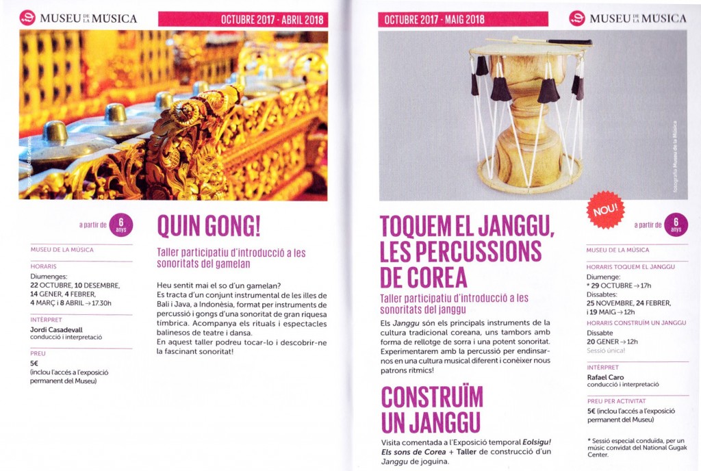 Museo de los instrumentos musicales_taller percusiones LAS PERCUSIONES DE COREA_taller